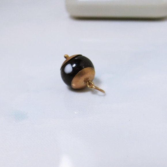 Fernandes ~OURIVESARIA ~ 18k & Black Enamel Bead Charm - Picture 2 of 4